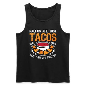 Nachos Are Just Like Tacos That Tortilla Chips - Männer Premium Bio Tank Top - Schwarz - Vorne - Michal (187cm)