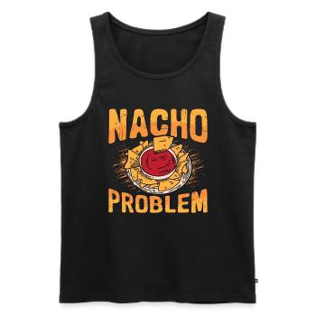 Nacho Problem Mexican Food Lover Nachos Enthusiast - Men's Premium Organic Tank Top - black - Front - AI Model Male 178 light (178cm)