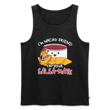 Nachos I'm Nacho Friend I'm Your Tortilla Chips - Men's Premium Organic Tank Top - black - Front - Michal (187cm)