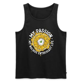 Nacho Enthusiast My Passion My Nachos Food Lover - Men's Premium Organic Tank Top - black - Front - Michal (187cm)