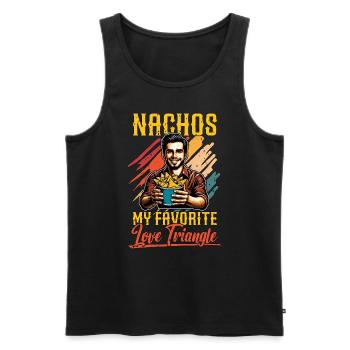 Nachos My Favorite Love Triangle Tortilla Chips - Männer Premium Bio Tank Top - Schwarz - Vorne - Michal (187cm)