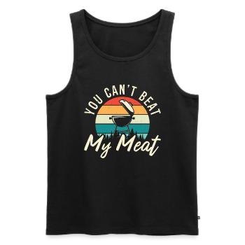 Pulled Pork BBQ You Can't Beat My Grilled Meat - Männer Premium Bio Tank Top - Schwarz - Vorne - AI Model Male 178 light (178cm)