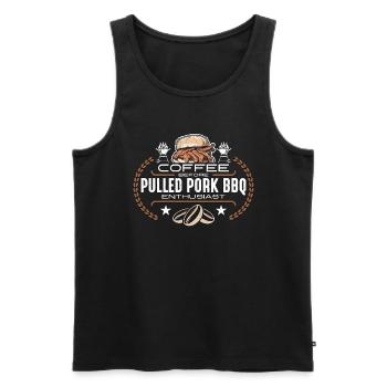 Pulled Pork BBQ Coffee Loves Barbecue Coffee Lover - Männer Premium Bio Tank Top - Schwarz - Vorne - AI Model Male 178 light (178cm)