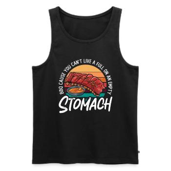 Ribs BBQ Cause You Can't Live A Full Smoked Ribs - Men's Premium Organic Tank Top - black - Front - AI Model Male 178 light (178cm)