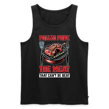 Pulled Pork The Meat That Barbecue Meat Lover - Männer Premium Bio Tank Top - Schwarz - Vorne - AI Model Male 178 light (178cm)