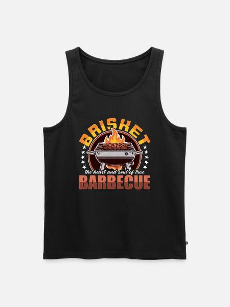 Petto Il Cuore E Amante Del BBQ Petto Barbecue - Canottiera ecologica premium da uomo - nero
