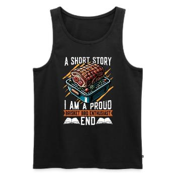Brisket Barbeque A Short Story I Am A Meat Lover - Men's Premium Organic Tank Top - black - Front - Michal (187cm)
