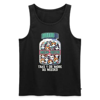 Veterinary Nurse Meow-dicine Take 1 Animal Lover - Men's Premium Organic Tank Top - black - Front - Michal (187cm)