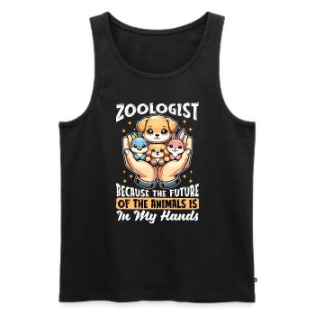 Zoologist Because The Future Animal Scientist - Men's Premium Organic Tank Top - black - Front - AI Model Male 178 light (178cm)