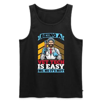 Veterinary Technician Being A Vet Tech Is Vet Med - Men's Premium Organic Tank Top - black - Front - Michal (187cm)