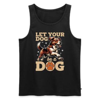 Dresseur de chiens Laissez votre chien être une formation d’agilité canine - Débardeur bio Premium Homme - noir - Devant - Michal (187cm)
