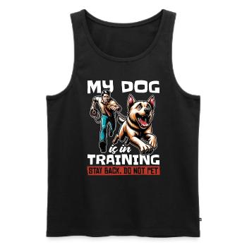 Dog Trainer My Dog Is In Training Agility Training - Men's Premium Organic Tank Top - black - Front - AI Model Male 178 light (178cm)