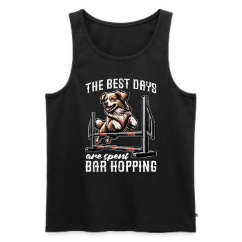 Dog Agility Training The Best Days Are Dog Sport - Men's Premium Organic Tank Top - black - Front - AI Model Male 178 light (178cm)