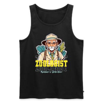 Zoologist Nature's Detective Animal Scientist - Men's Premium Organic Tank Top - black - Front - AI Model Male 178 light (178cm)