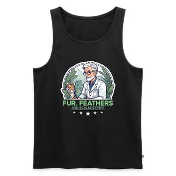 Zoologist for Feathers and Scales Expert Zoology - Men's Premium Organic Tank Top - black - Front - AI Model Male 178 light (178cm)