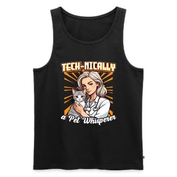 Veterinary Technician Tech-nically Animal Lover - Men's Premium Organic Tank Top - black - Front - Michal (187cm)