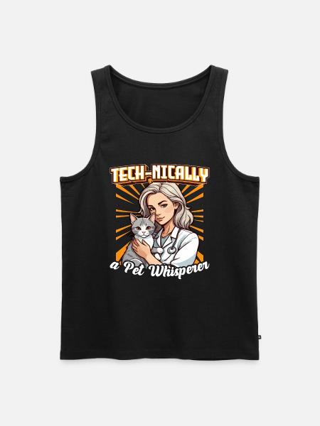 Veterinary Technician Tech-nically Animal Lover - Männer Premium Bio Tank Top - Schwarz