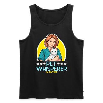 Veterinary Technician Pet Whisperer Animal Lover - Männer Premium Bio Tank Top - Schwarz - Vorne - AI Model Male 178 light (178cm)