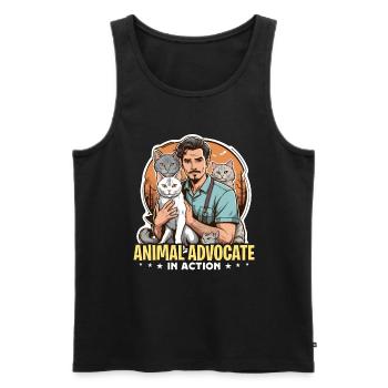 Veterinary Technician Animal Advocate Vet Clinic - Men's Premium Organic Tank Top - black - Front - Michal (187cm)