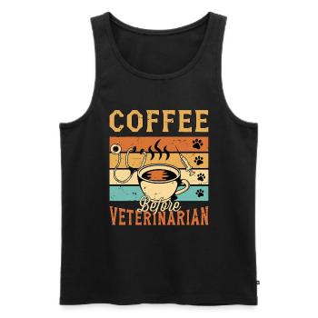 Veterinary Medicine Coffee Vet Nurse Coffee Lover - Männer Premium Bio Tank Top - Schwarz - Vorne - AI Model Male 178 light (178cm)