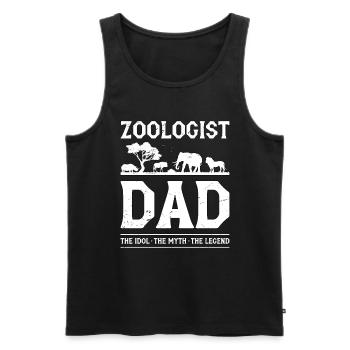 Zoologist Dad The Idol The Myth Animal Scientist - Men's Premium Organic Tank Top - black - Front - AI Model Male 178 light (178cm)