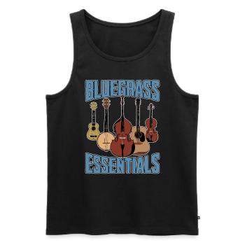 Bluegrass Essentials Instrument à cordes Amateur de musique - Débardeur bio Premium Homme - noir - Devant - Michal (187cm)