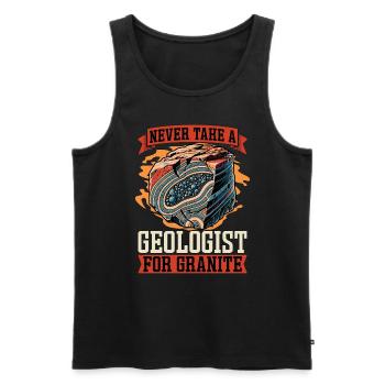 Geologist Never Take A Geologist For Rockhounding - Men's Premium Organic Tank Top - black - Front - AI Model Male 178 light (178cm)