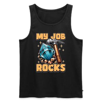 Géologue Mon métier Rocks Rockhounding Géologues - Débardeur bio Premium Homme - noir - Devant - Michal (187cm)