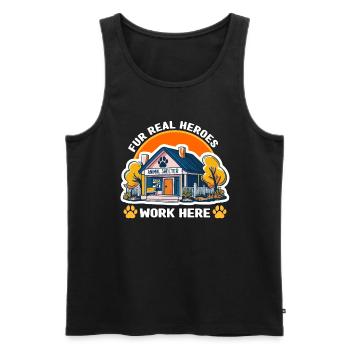 Animal Shelter for Real Heroes Work Foster Home - Men's Premium Organic Tank Top - black - Front - AI Model Male 178 light (178cm)