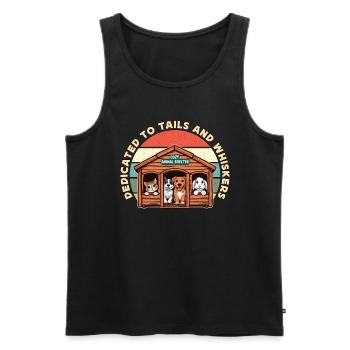 Animal Shelter Dedicated To Tails And Foster Home - Männer Premium Bio Tank Top - Schwarz - Vorne - Michal (187cm)
