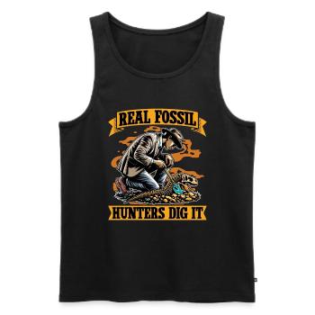 Real Fossil Hunters Dig It Loves Fossil Collecting - Männer Premium Bio Tank Top - Schwarz - Vorne - AI Model Male 178 light (178cm)