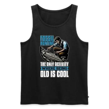 Fossil Hunting The Only Activity Paleontologist - Men's Premium Organic Tank Top - black - Front - Michal (187cm)