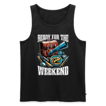Fossil Hunter Ready For The Weekend Geologist - Männer Premium Bio Tank Top - Schwarz - Vorne - AI Model Male 178 light (178cm)