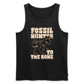 Fossil Hunter To The Bone Loves Fossil Collecting - Männer Premium Bio Tank Top - Schwarz - Vorne - Michal (187cm)
