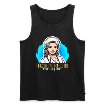 Nurse Practitioner Practicing Medicine Nursing - Männer Premium Bio Tank Top - Schwarz - Vorne - AI Model Male 178 light (178cm)