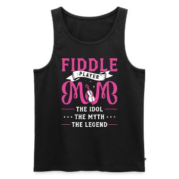 Fiddle Player Mom The Idol Loves Country Music - Männer Premium Bio Tank Top - Schwarz - Vorne - Michal (187cm)