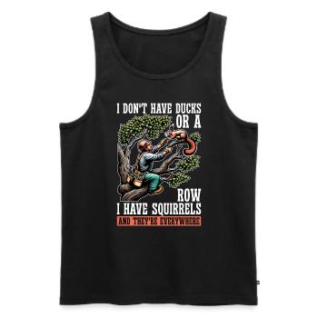 Logging I Don't Have Ducks Or A Row Tree Climber - Men's Premium Organic Tank Top - black - Front - AI Model Male 178 light (178cm)