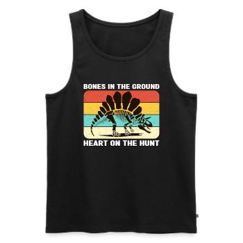 Fossil Hunter Bones In The Ground Paleontologist - Männer Premium Bio Tank Top - Schwarz - Vorne - Michal (187cm)