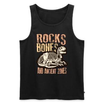 Fossil Hunter Rocks Bones And Fossil Collecting - Männer Premium Bio Tank Top - Schwarz - Vorne - Michal (187cm)