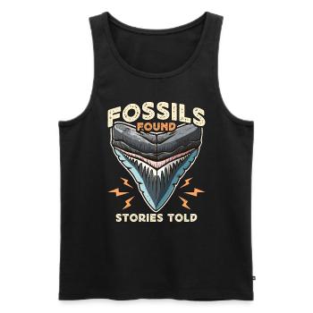 Fossil Hunter Fossils Found Stories Told Geologist - Männer Premium Bio Tank Top - Schwarz - Vorne - Michal (187cm)