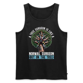 A Tree Surgeon Is Like Horticulture Tree Surgeon - Männer Premium Bio Tank Top - Schwarz - Vorne - AI Model Male 178 light (178cm)