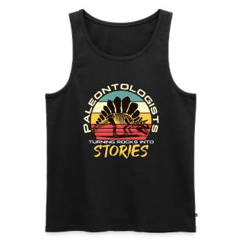 Paleontologists Turning Rocks Into Fossil Hunting - Männer Premium Bio Tank Top - Schwarz - Vorne - Michal (187cm)