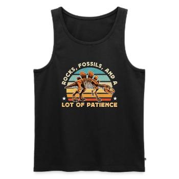 Paleontology Rocks Fossils And A Lot Of Geologist - Männer Premium Bio Tank Top - Schwarz - Vorne - Michal (187cm)