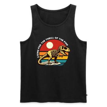 Paleontology Living For The Thrill Fossil Hunter - Männer Premium Bio Tank Top - Schwarz - Vorne - Michal (187cm)