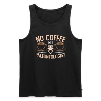 Paleontologist No Coffee No Geologist Coffee Lover - Männer Premium Bio Tank Top - Schwarz - Vorne - Michal (187cm)