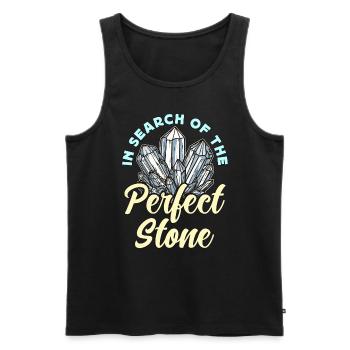 Rockhounding In Search Of The Perfect Mineralogy - Men's Premium Organic Tank Top - black - Front - AI Model Male 178 light (178cm)