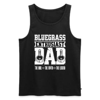 Passionné de bluegrass Papa L’idole Le joueur de banjo - Débardeur bio Premium Homme - noir - Devant - Michal (187cm)