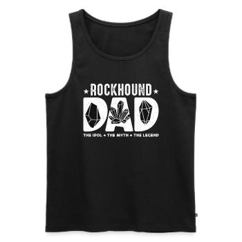 Rockhound Dad L’idole Le mythe Collectionneur de fossiles - Débardeur bio Premium Homme - noir - Devant - AI Model Male 178 light (178cm)
