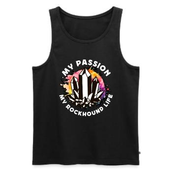 Rockhounding My Passion My Rockhound Paleontology - Männer Premium Bio Tank Top - Schwarz - Vorne - Michal (187cm)