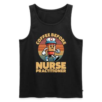 Nurse Practitioner Coffee Hospital Coffee Lover - Männer Premium Bio Tank Top - Schwarz - Vorne - AI Model Male 178 light (178cm)